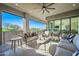 Covered patio furniture with scenic views, ideal for outdoor entertaining at 37200 N Cave Creek Rd # 1119, Scottsdale, AZ 85262