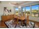 Elegant dining room with mountain views and hardwood floors at 5622 E Sugarloaf Trl, Cave Creek, AZ 85331