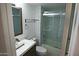 Updated bathroom with subway tile shower and modern vanity at 1217 N Miller Rd # 8, Scottsdale, AZ 85257