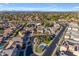 Aerial view showing a house's location within a residential neighborhood at 853 E Rawhide Ct, Gilbert, AZ 85296