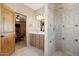 Bathroom with a walk-in shower and double vanity at 10188 E La Palma Ave, Gold Canyon, AZ 85118