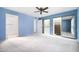 Bedroom with light blue walls, ceiling fan and built-in wardrobe at 160 Leisure World --, Mesa, AZ 85206