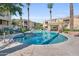 Inviting community pool with spa and comfortable seating area at 7887 N 16Th St # 116, Phoenix, AZ 85020