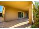 Covered patio with sliding glass doors at 9120 N 86Th Way, Scottsdale, AZ 85258