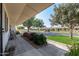 Covered patio area overlooking the street and neighborhood at 13687 N Garden Court Dr, Sun City, AZ 85351