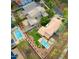 Aerial view showing a house, pool, and lush landscaping at 20880 W Wycliff Ct, Buckeye, AZ 85396