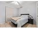 Bedroom with ceiling fan and tiled floors at 10096 N 63Rd Ave, Glendale, AZ 85302