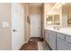 Bathroom with double vanity and tile floor at 19700 N 76Th St # 2135, Scottsdale, AZ 85255