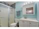 Clean and updated bathroom with a shower and vanity at 649 S Power Rd # 371, Mesa, AZ 85206