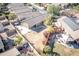 Aerial view of house, showing backyard and surrounding homes at 16825 N 113Th Dr, Surprise, AZ 85378