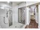 Modern bathroom with a large walk-in shower and hexagon tile at 901 W Culver St, Phoenix, AZ 85007