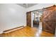Charming dining area with barn doors and hardwood flooring at 901 W Culver St, Phoenix, AZ 85007