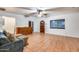 Bright living room with tile floors and ceiling fan at 901 W Culver St, Phoenix, AZ 85007