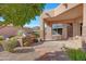 Outdoor patio with built-in grill and seating area at 24686 N 120Th Pl, Scottsdale, AZ 85255