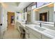 Elegant bathroom with double vanity and walk-in shower at 5317 N 46Th St, Phoenix, AZ 85018