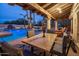 Inviting pool area with patio furniture and a dining table at 5317 N 46Th St, Phoenix, AZ 85018