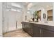 Elegant bathroom with double vanity and walk-in shower at 3222 S Piedra Ave, Mesa, AZ 85212