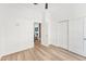 Light and airy bedroom with wood floors and access to another room at 4220 N 32Nd St # 3, Phoenix, AZ 85018