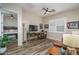 Bedroom with home office and wood furniture at 7103 W Turnstone Dr, Florence, AZ 85132