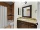 Small bathroom with granite countertop and shower/tub combo at 8653 E Royal Palm Rd # 2005, Scottsdale, AZ 85258