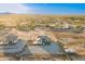 Aerial view of a new construction home in a rural setting at 11404 S 208Th Ave, Buckeye, AZ 85326