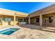 Spacious backyard patio with pool and seating area at 11557 E Four Peaks Rd, Scottsdale, AZ 85262