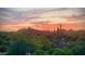 Spectacular sunset view over desert landscape and mountains at 11557 E Four Peaks Rd, Scottsdale, AZ 85262