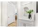 Modern bathroom with double vanity and large shower at 3131 N Central Ave # 5017, Phoenix, AZ 85012