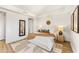 Spacious bedroom with cozy bedding and large mirror at 3131 N Central Ave # 5017, Phoenix, AZ 85012
