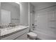 Clean bathroom, granite countertop, and a bathtub at 35595 W Mallorca Ave, Maricopa, AZ 85138