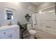 Clean bathroom with single sink and bathtub at 17915 W Silver Fox Way, Goodyear, AZ 85338