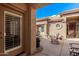 Relaxing courtyard with seating and fountain at 24230 S Desert Vale Dr, Sun Lakes, AZ 85248