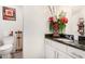 Clean bathroom with granite vanity and stylish decor at 3702 E Dogwood Dr, Chandler, AZ 85286