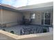 Covered patio with seating area, great for outdoor dining at 7829 E Naranja Ave, Mesa, AZ 85209