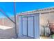 Metal storage shed in backyard at 10856 E Arcadia Ave, Mesa, AZ 85208