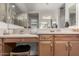 Bathroom features a vanity with seating and mirror at 16233 S 178Th Dr, Goodyear, AZ 85338