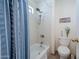 Bathroom with shower/tub combo and toilet at 5518 E Lindstrom Ln # 2005, Mesa, AZ 85215