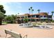 Upscale outdoor plaza with water fountains, benches, and shops at 13854 N Fountain Hills Blvd, Fountain Hills, AZ 85268