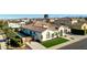 Aerial view of a single-Gathering home with a landscaped yard and modern architecture at 3022 E Warbler Rd, Gilbert, AZ 85297