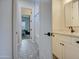 Bathroom with patterned floor and white vanity at 4072 E Weston Ln, San Tan Valley, AZ 85140
