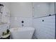 Bathroom with a modern freestanding tub and white subway tile at 4072 E Weston Ln, San Tan Valley, AZ 85140