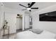 Serene bedroom with a queen bed and sliding closet doors at 8113 E Buena Terra Way, Scottsdale, AZ 85250