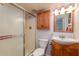 Clean bathroom with shower, toilet and vanity at 1161 S Grand Dr, Apache Junction, AZ 85120