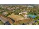 Aerial view of property showing tennis courts at 2181 E La Vieve Ln, Tempe, AZ 85284