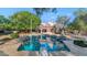 Inviting pool area with diving board and spacious patio at 2181 E La Vieve Ln, Tempe, AZ 85284