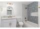 Stylish bathroom with geometric tile and bathtub at 2202 W Berridge Ln, Phoenix, AZ 85015