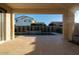 Covered patio overlooking a sparkling pool at 3717 E Appaloosa Rd, Gilbert, AZ 85296