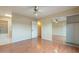 Bedroom with mirrored closet doors and access to a bathroom at 524 S Allred Dr, Tempe, AZ 85288