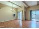 Dining area with hardwood floors and a chandelier at 524 S Allred Dr, Tempe, AZ 85288