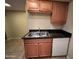 Simple kitchen with double sink, dishwasher, and wood cabinets at 524 S Allred Dr, Tempe, AZ 85288